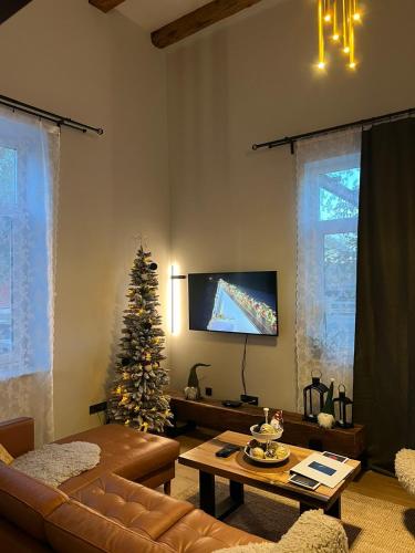 Μια τηλεόραση ή/και κέντρο ψυχαγωγίας στο Apartman Saturn
