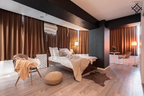 En eller flere senge i et værelse på Shinsaibashi Dotonbori