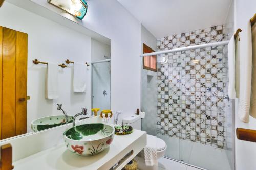 Koupelna v ubytování Paraíso Ecológico Pousada & SPA