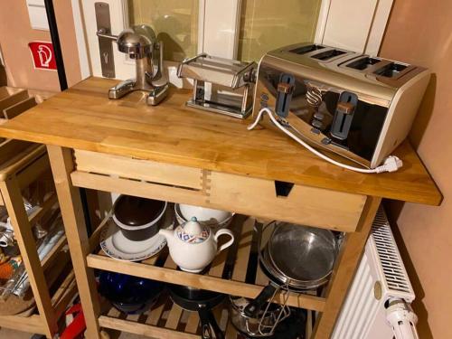 Kuchyň nebo kuchyňský kout v ubytování Küferhof Ferienwohnung St. Martin