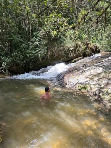 Landskap semula jadi dekat dengan rumah percutian