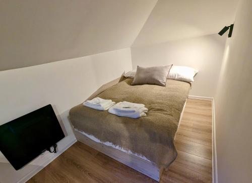 En eller flere senge i et værelse på Largo Studio - Discovery and relaxation in Sofia's Center
