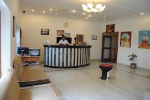 The lobby or reception area at Hotel Isabel Palace, Khajuraho