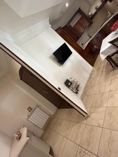 an overhead view of a kitchen with white counter tops at Luxury_C3 in Naples