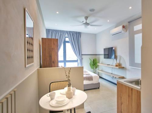 Μια τηλεόραση ή/και κέντρο ψυχαγωγίας στο Neu Suites Ampang near LRT Jelatek