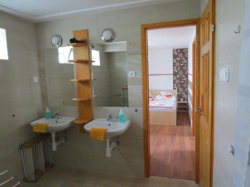 Kúpeľňa v ubytovaní Aranyhal apartman