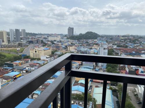a view of a city from a balcony at Formosa Spacious Apartments with Netflix & Pick Up Service by MESA in Nagoya