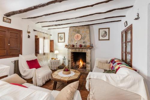 Postel nebo postele na pokoji v ubytování Casa Rural Atalaya-Coy