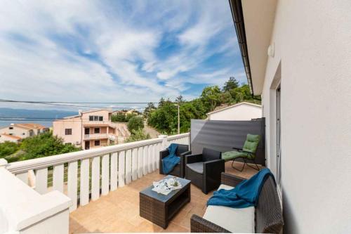 Balkón nebo terasa v ubytování Apartments in Vrbnik - Insel Krk 13606