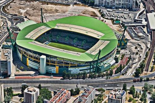 an aerial view of a soccer stadium at JAM Retreat in Lisbon
