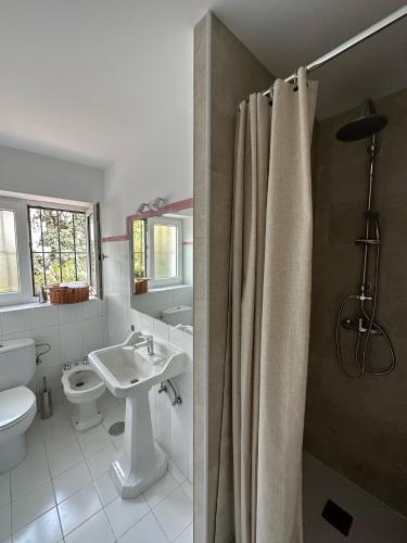 Koupelna v ubytování Chalet con piscina en Torrelodones
