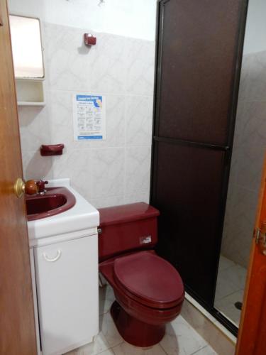 Bilik mandi di Hotel La Candelaria