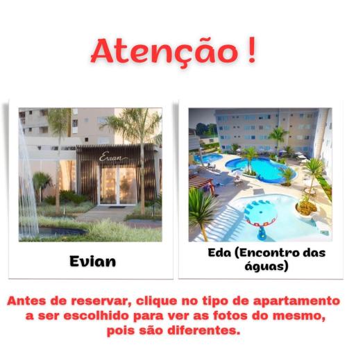 a screenshot of a page of a website with an image of an amusement park at Encontro das Águas e Evian Caldas Novas in Caldas Novas