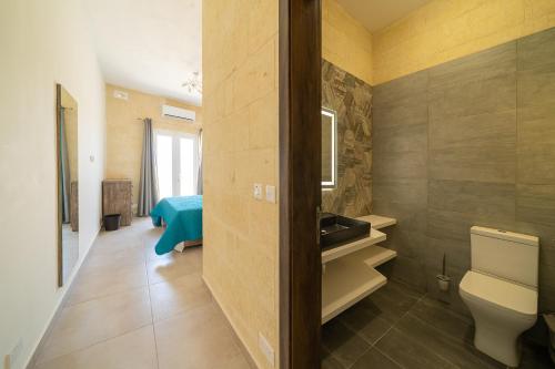 Munxar的住宿－Ta' Spiru，客房内设有带水槽和卫生间的浴室