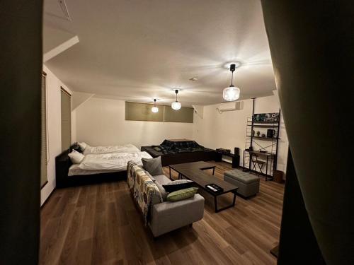 Χώρος καθιστικού στο ツナゲル青森安方Villa Suite