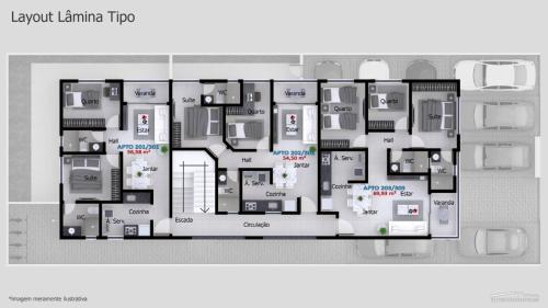 Grundriss der Unterkunft Apartamento LION