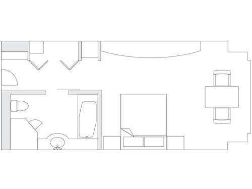 a floor plan of a house with furniture at Grand Prince Hotel Osaka Bay in Osaka