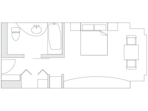 a floor plan of a house with at Grand Prince Hotel Osaka Bay in Osaka