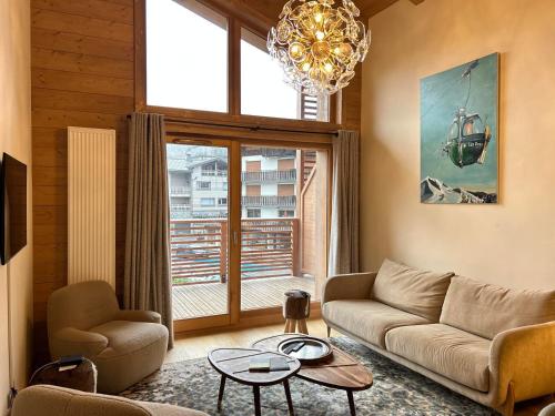 Appartement de standing 3 chambres, terrasse, centre Les Gets, proche commerces, parking inclus
