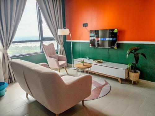 Ruang duduk di Tamarind Square Cyberjaya By IdealHub