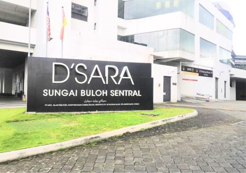 a sign for the santa clara universal buildingential at Cozy MRT-Linked Unit, DSara Sentral SOVO #DS1 in Sungai Buluh
