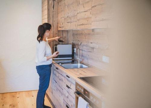 Kuchyň nebo kuchyňský kout v ubytování Apartment Aurelian
