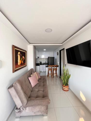 TV a/nebo společenská místnost v ubytování Apartamento en Cartago