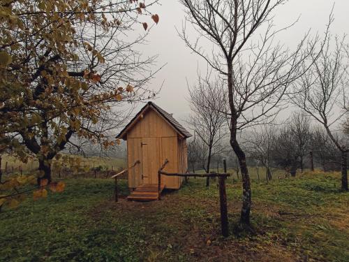 Ein Garten an der Unterkunft Kmetija Pečnik