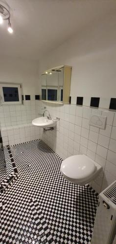 Koupelna v ubytování Ferienwohnung auf dem Land Schermbeck Moviepark