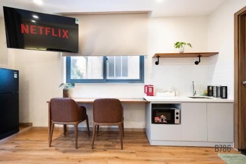 Dapur atau dapur kecil di B786 Airport Apartment