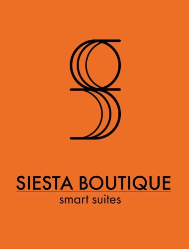 a black letter b logo on an orange background at Siesta Boutique Smart Suites in Cluj-Napoca