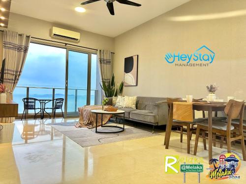 Zona de estar de Silver Scape Residence Melaka Raya By Heystay Management