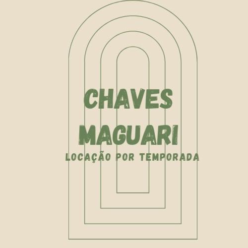 a door with the words changes macarthur logo at Chaves Maguari Locação por Temporada- Ananindeua in Ananindeua