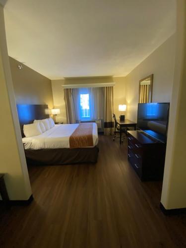 a hotel room with a bed and a television at Comfort Inn & Suites Gunnison-Crested Butte in Gunnison