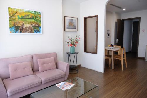 Zona de estar de Aspaces Serviced Apartments - Vinhomes West Point