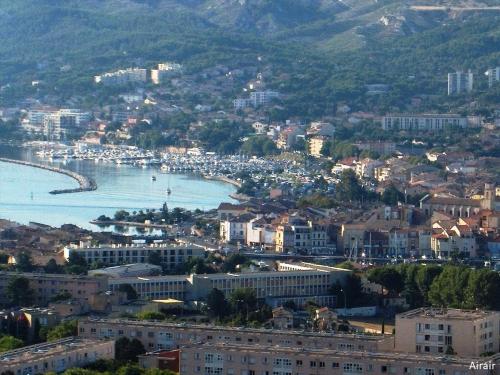 a view of a city with a harbor at Le Havre de Ferrieres - free Parking - WiFi - Cuisine in Martigues