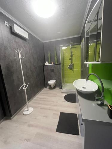 Ένα μπάνιο στο Wild Garden1 Apartman