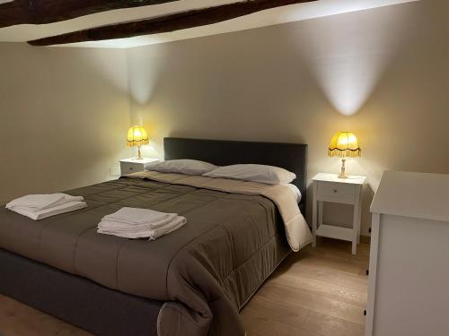 מיטה או מיטות בחדר ב-Suite Della Porta