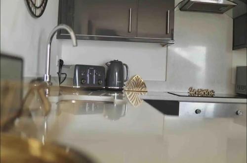 Η κουζίνα ή μικρή κουζίνα στο Contemporary Seaside Apartment