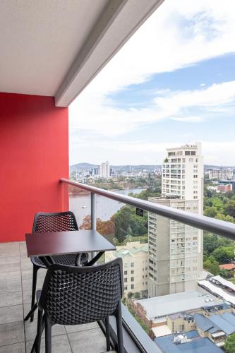 Balkón nebo terasa v ubytování Oaks Brisbane on Felix Suites