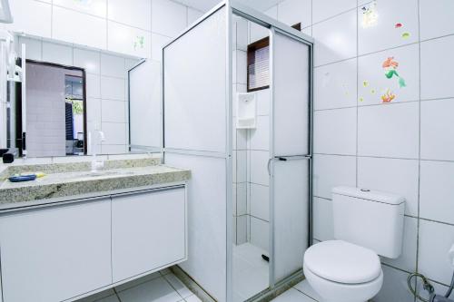 Ένα μπάνιο στο casa pé na areia, ao lado do caminho de moises