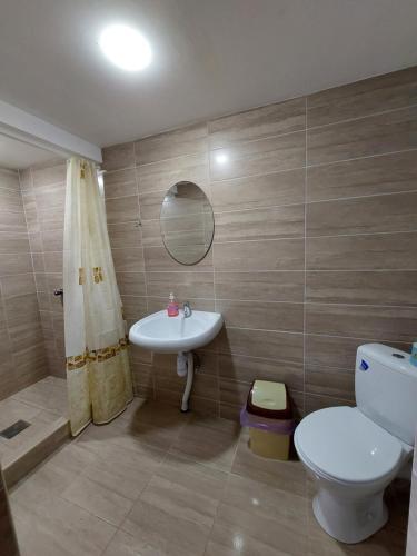 Koupelna v ubytování Котедж Марія