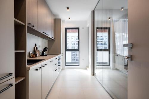 Et badeværelse på Tribal 1BR in Aviatiei