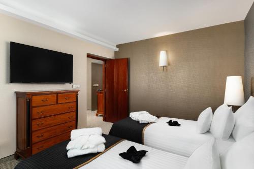 Cama o camas de una habitación en Hotel Divinus