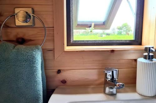 a bathroom with a sink and a window at Meadow Lane in Sligo