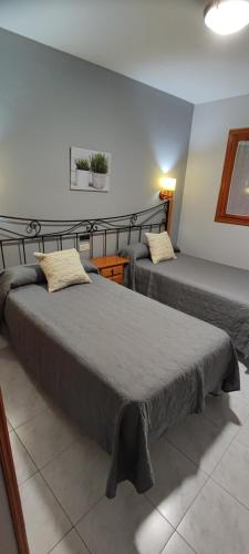 a bedroom with two beds in a room at Apartamentos Lausan in Gavín