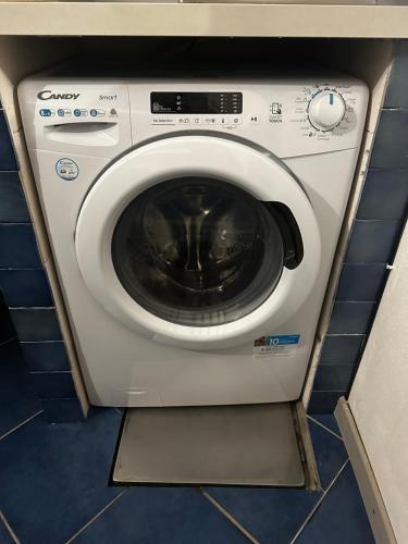 a washing machine in a stall in a bathroom at Itaca 2 in Lipari