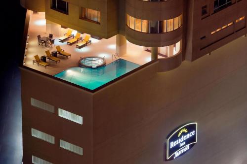 an overhead view of the lobby of a hotel at Residence Inn by Marriott Manama Juffair in Manama