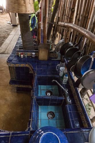 Χώρος καθιστικού στο Bambú Ecocabañas