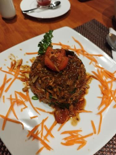 Comida en la casa de huéspedes o alrededores